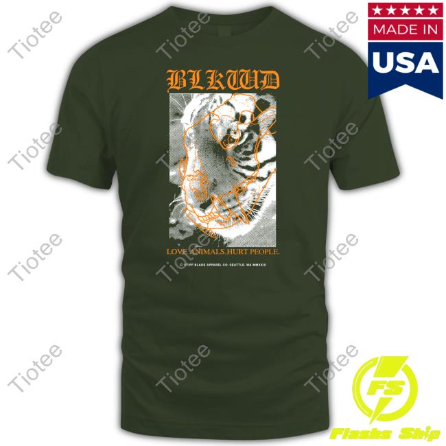 Official Stiff Blade Merch Kevin Blackwood Love Animals Hurt People Shirt