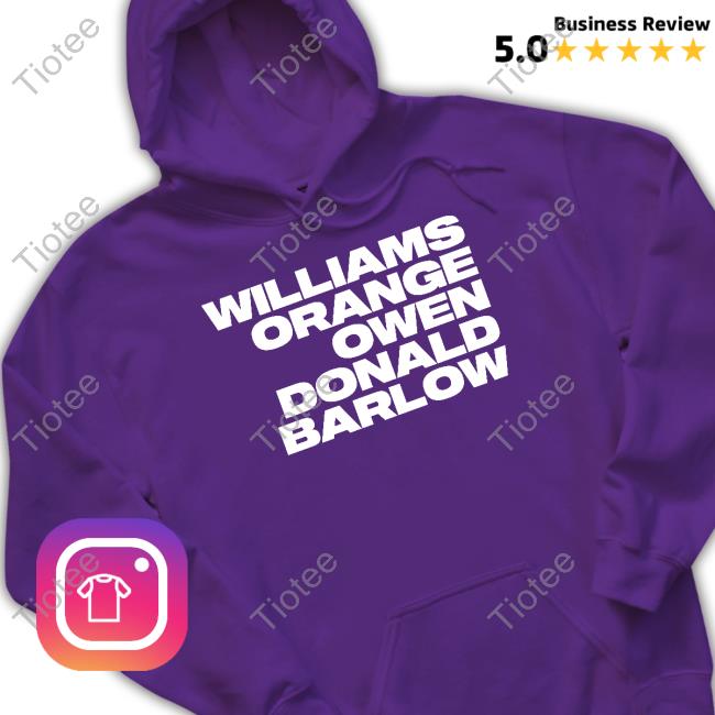 Ms Rachel Stevens Williams Orange Owen Donald Barlow Crewneck Sweatshirt