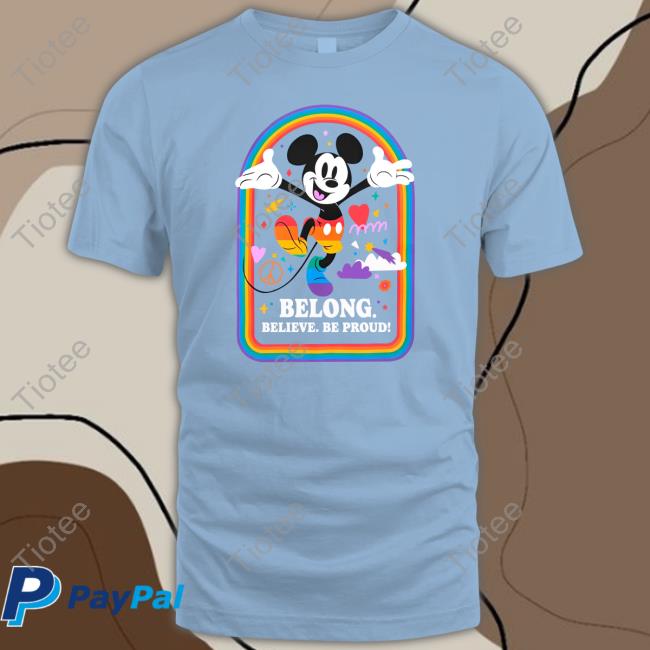 Mickey Mouse Disney Pride Belong Believe Be Proud Hoodie