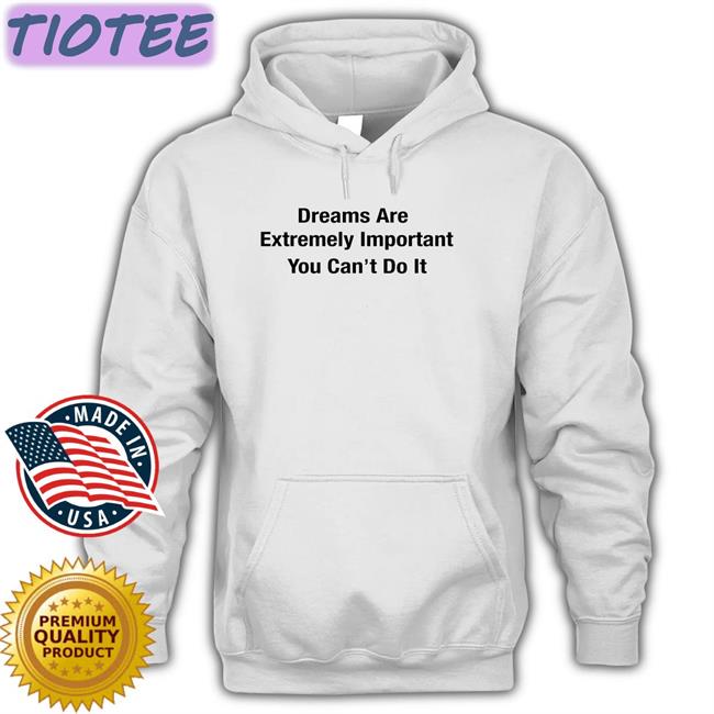 Dreams Are Extremely Important You Can't Do It Hooded Sweatshirt