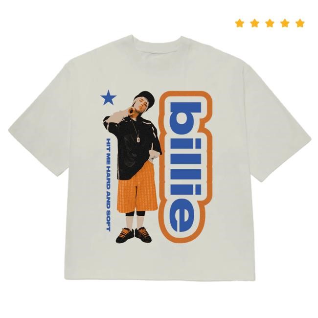 Tour Crowd Ready Billie Eilish Lean Hit Me Hard And Soft White Tee