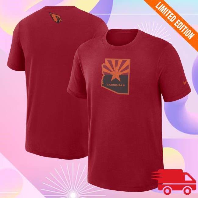 Official NFL Merch Men's Arizona Cardinals Nike Red 2025 Rivalries Collection Slub Shirt ArizonaCardinals
