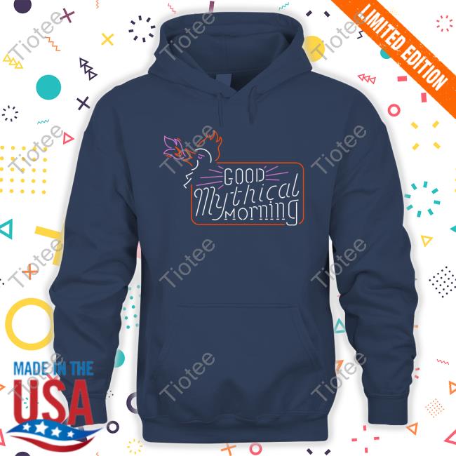 Mythical Merch Shop Gmm Cockatrice Neon Sign Long Sleeve Hoodie