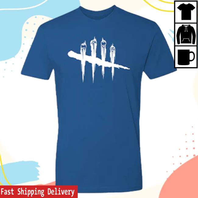 Official Dead By Daylight Merch Store Dead By Daylight Slashes Unisex Crew T Shirt (Royal Blue) Deadbydaylight Shop
