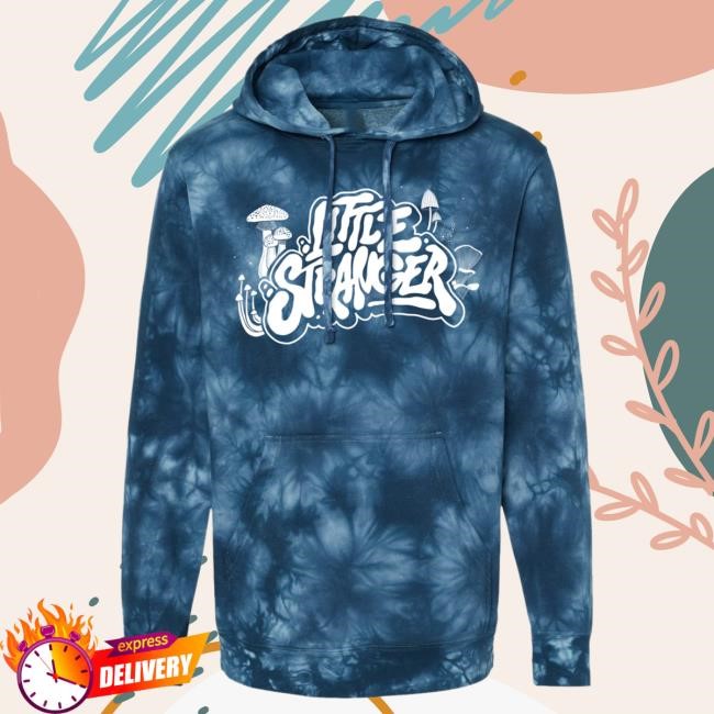 Official Little Stranger Merch Little Stranger LS Shroom Logo Tie Dye Pullover Hoodie - Navy