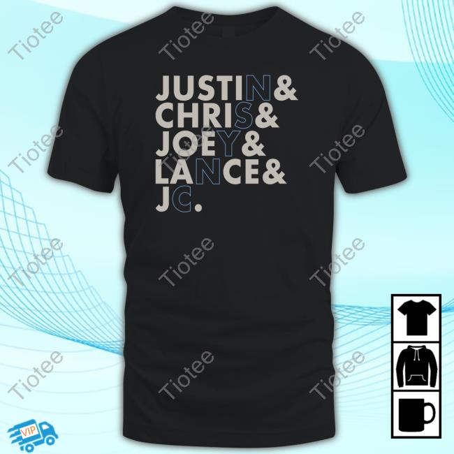 Official NSYNC Name Stack Justin Chris Joey Jance Jc T-Shirt