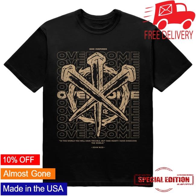 Official God Inspires Clothing Store 'Overcome' Staple T-Shirt