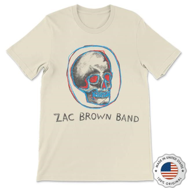 Official Zac Brown Merch Store Red and Blue Skull Shirts