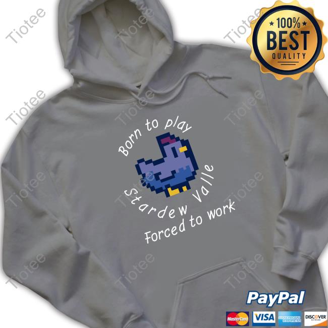 Astitchingwitch Born To Play Stardew Valley Forced To Work Blue Version Hooded Sweatshirt
