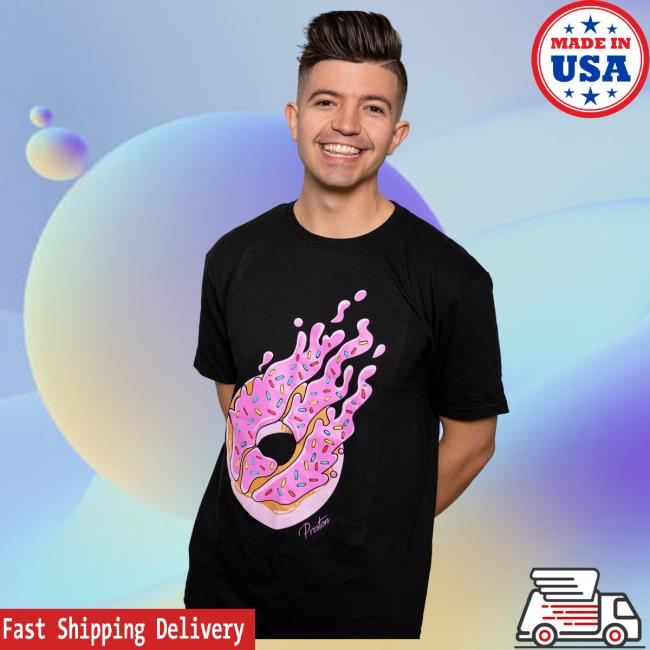 Black Frosted Donut Tee Shirt