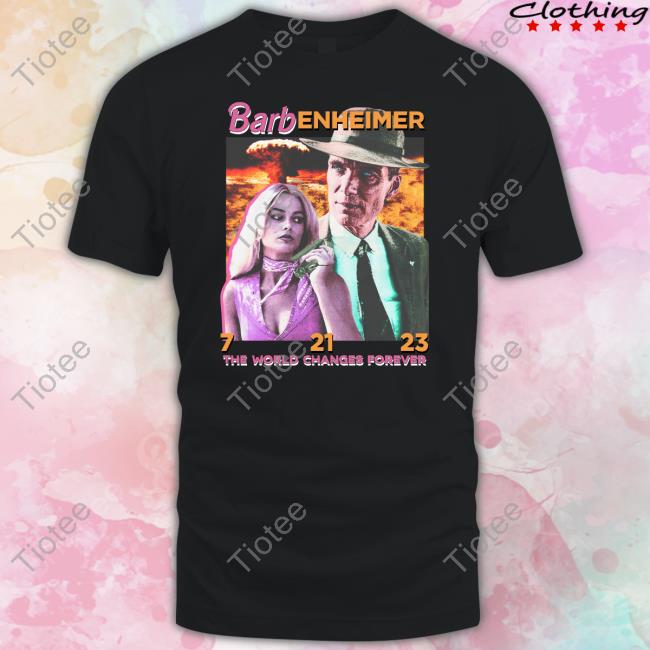 Official The Good Shirts Shop Barbenheimer The World Changes Forever Long Sleeve Tee Shirts That Go Hard