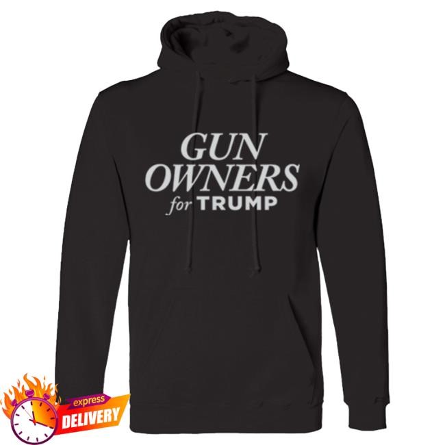 Official Donald Trump Merch Store Donald Trump Gun Owners For Trump Black Pull Over Hoodie Donald Trump Apparel Clothing Shop DonaldTrump