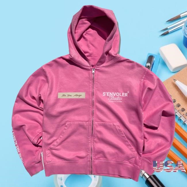 Official Senvoler Store Shop Senvoler Studio The Pink Zip-Up Hood
