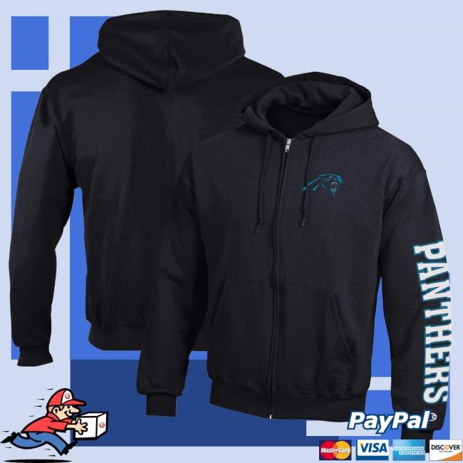 Black Champion NFL Football Carolina Panthers Powerblend Heavy