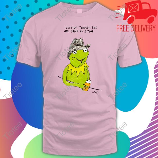 Reallygoodartist Getting Through Life Drink At A Time Mgray Sweatshirt