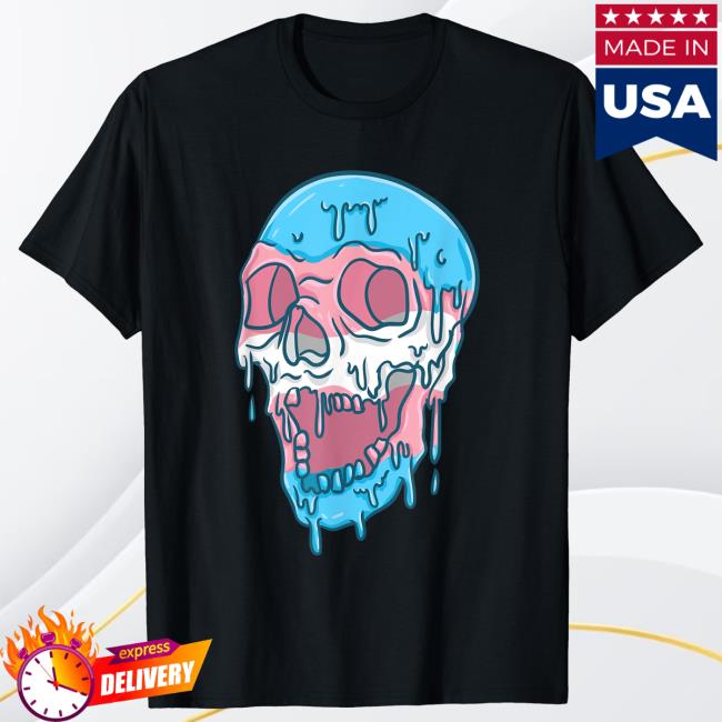 Dripping Trans Pride Skull Transgender Shirt 2024