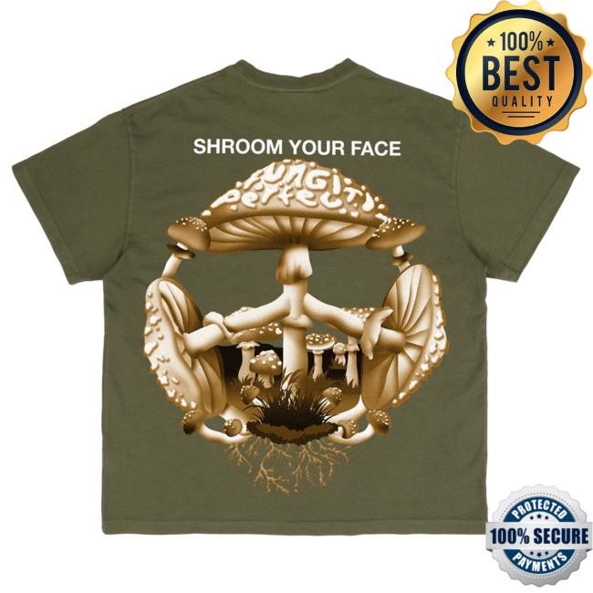 Graphic Tee Dark Olive — Shroom Your Face Edition