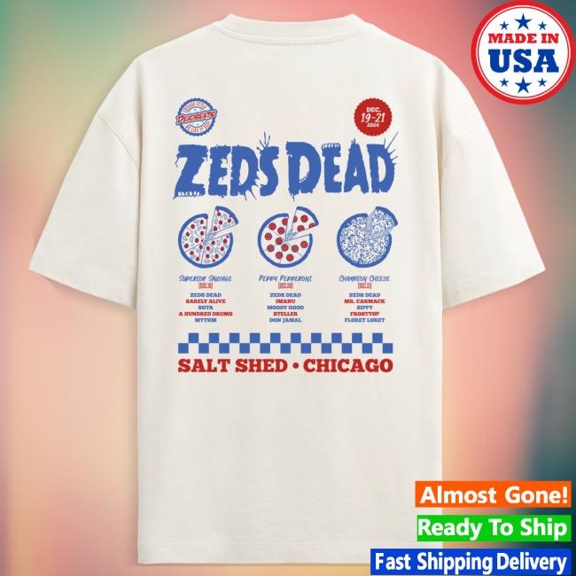 Official Zeds Dead Merch Shop Zeds Dead - Chicago Style - Heavyweight T Shirt ZedsDead