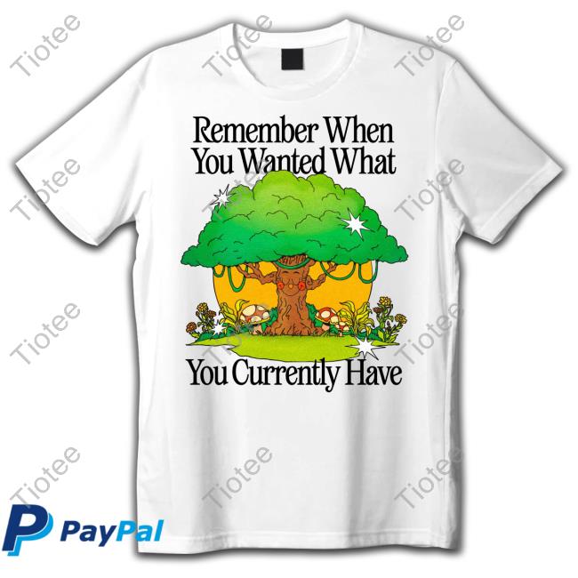 Remember When You Wanted What You Currently Have T Shirt Madebynelson