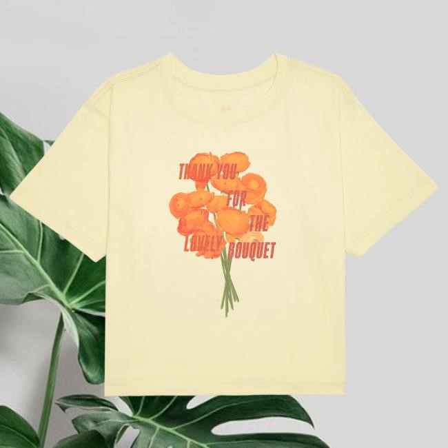 Official Taylor Swift Merch Store Shop Thank You For The Lovely Bouquet Cropped Tee TaylorSwift