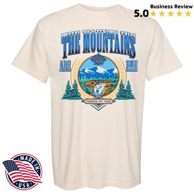 Coors X Pmt The Mountains Are Blue Tee Shirt Barstool Sports