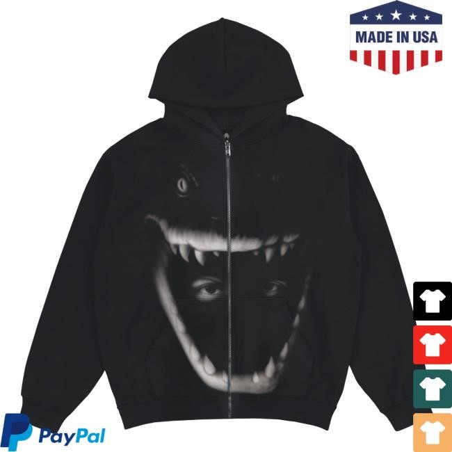 Official Yeat Merch Dangerous Summer Jaws Zip Hooded Sweatshirt