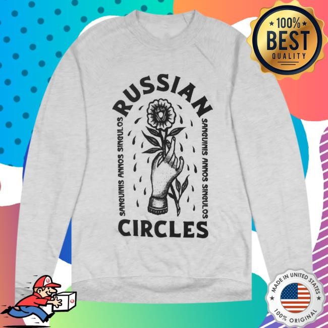Official Hellomerch Russian Circles Flower Athletic Heather Pull Over Hoodie Hello Merch