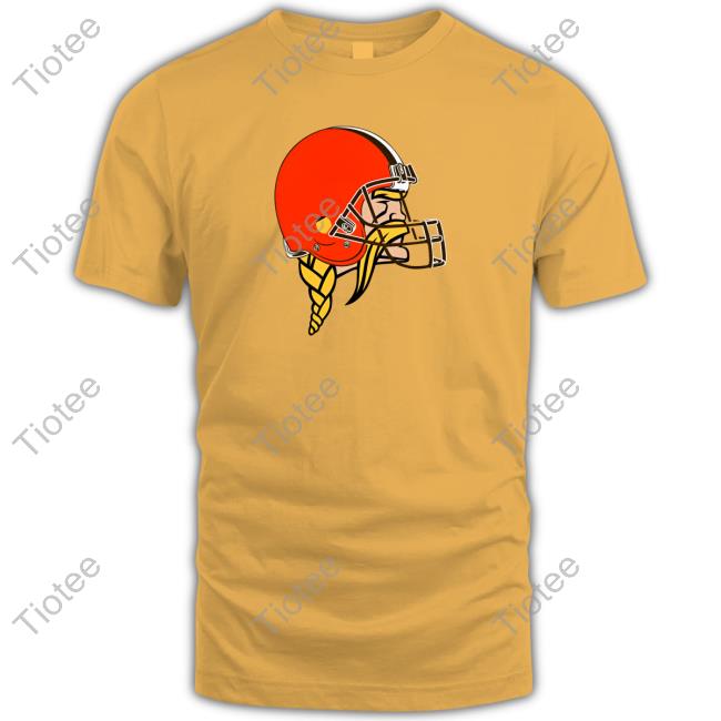 Minnesota Vikings Logo Wearing Cleveland Browns Logo Shirts