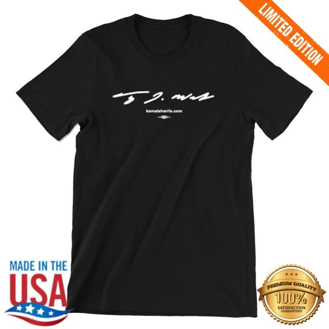 Kamala Harris Official Merch Store Tim Walz Signature Essential T Shirt Kamala Harris x Tim Walz - Kamala Harris Clothing Shop Kamala Harris Apparel