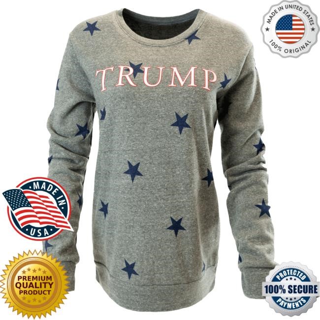 Official Donald Trump Merch Store Trump Stars Crew neck Donald Trump Apparel Clothing Shop DonaldTrump