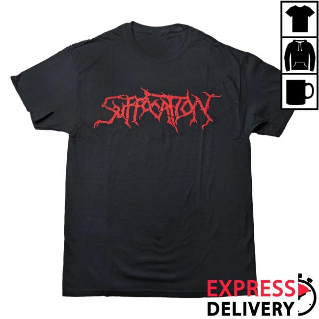 Official Night Shift Merch Indie Merch Store Suffocation - Logo Popover Shirt Red Nightshiftmerch Indiemerchstore