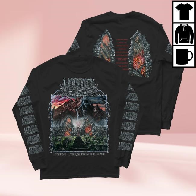 Official Undeath Metal Merch It's Time...To Rise From the Grave Tracklist Long Sleeve Shirts