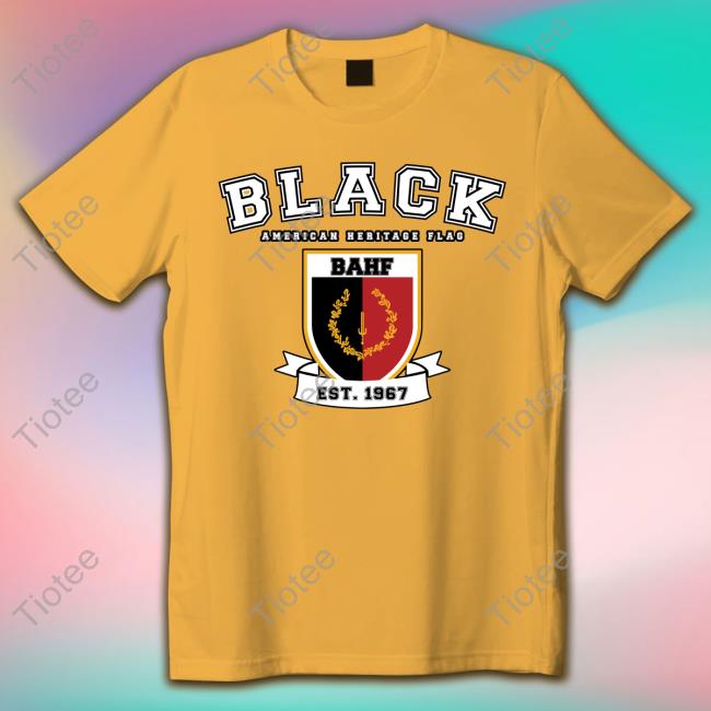 Blackletics Varsity Black American Heritage Flag Tee Shirt
