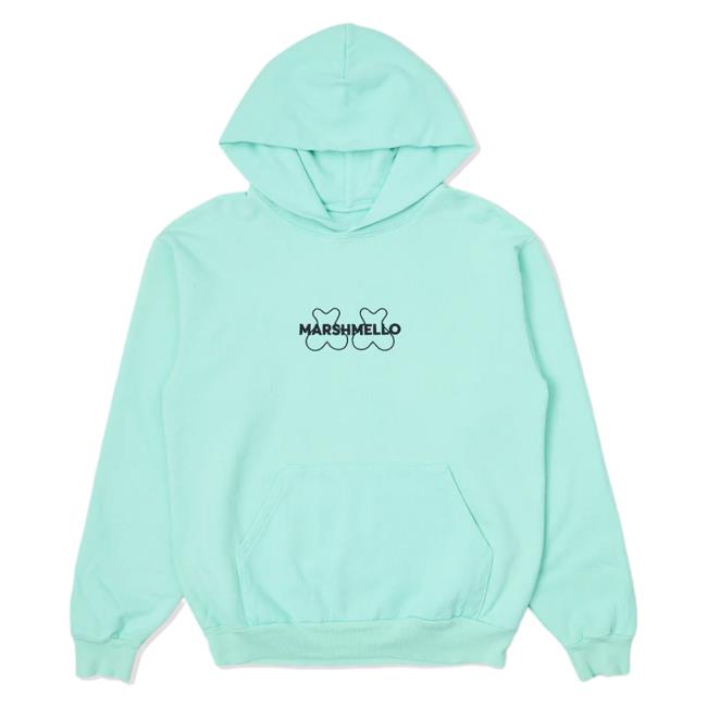 Official Marshmello Merch Store Marshmello Eyes Hooded Sweatshirt Sky Blue Marshmello Apparel Clothing Shop Marshmello