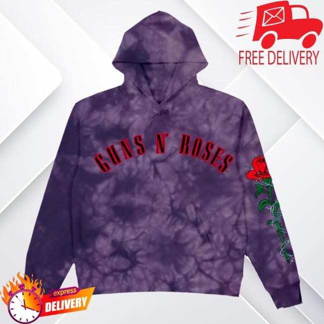 Officia Gnr Merch Clothing Store Shop Guns N’ Roses Gn'r Purple Tie Dye Crew neck Gnrmerch