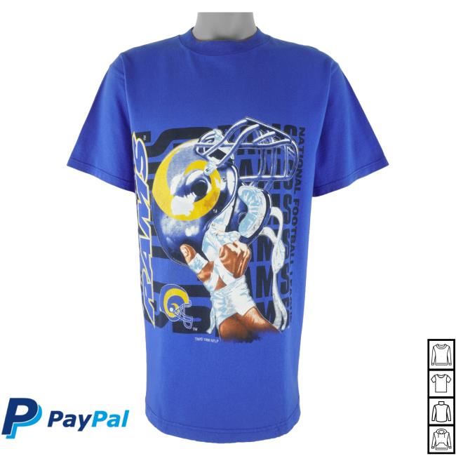 Official Vintage Club Clothing (Logo 7) - St. Louis Rams Helmet Attractive Shirt 1996 Large