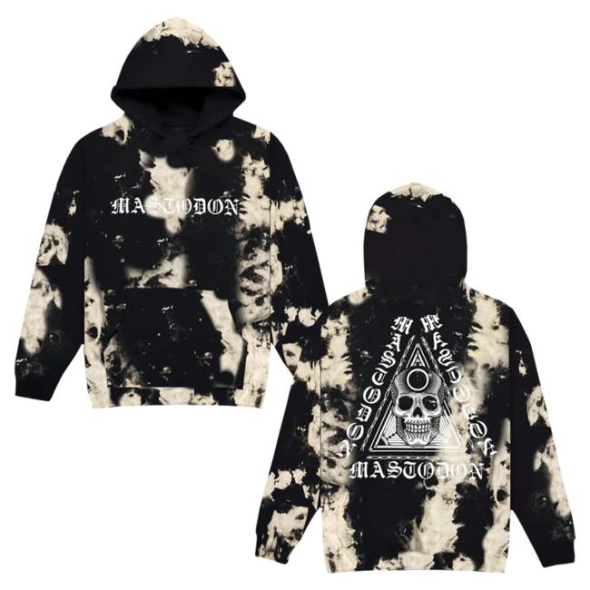 Official Mastodon Rocks Merch Store Mastodon Skull Logo Custom Dye Pull Over Hoodie Mastodonrocks