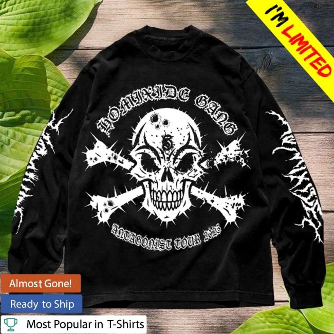 Official Playboi Carti Merch Store Homixide Gang HXG Skull & Bones LongSleeve