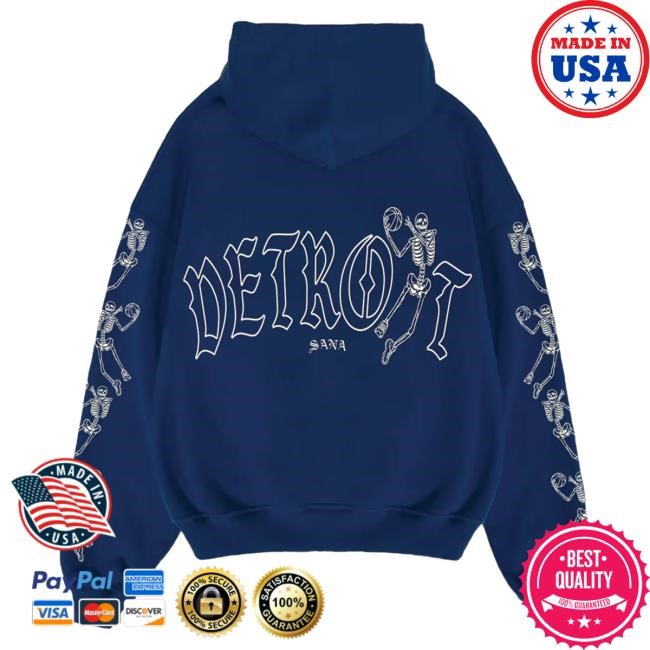 Sana Detroit Clothing Store Skelly Hooper Popover Hoodie - Blue SanaDetroit