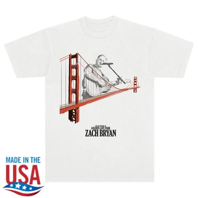 Official Zach Bryan Golden Gate Park Bridge New Shirt