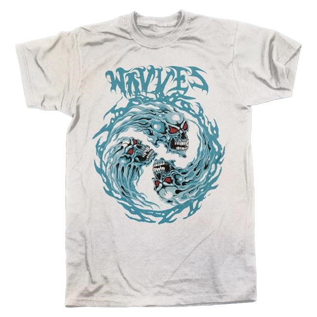 Official Hello Merch Wavves Flame Skull T Shirt HelloMerch