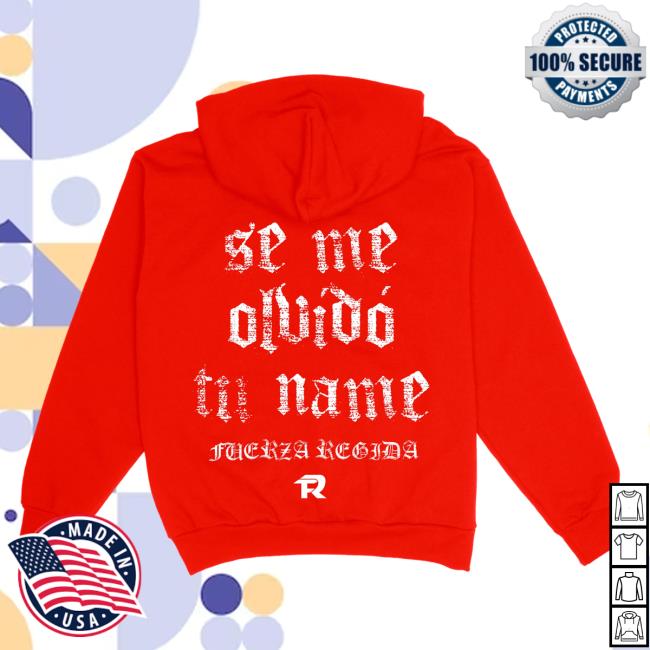 Official Fuerza Regida Merch Store Tania Sweater - Red Fuerza Regida Clothing Shop FuerzaRegida