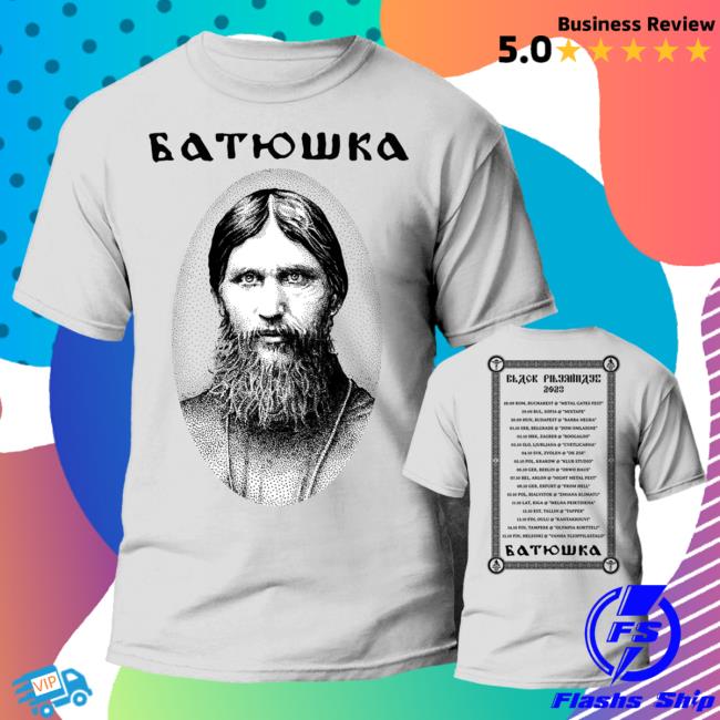 Official Kings Road Merch Store Batushka - "Black Pilgrimage 2023 Tour" White Attractive Shirt Kings Road Shop