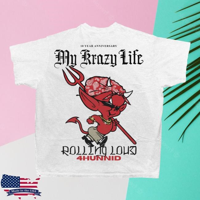 RLxYG Krazy Devil White Shirt Rolling Loud Shop