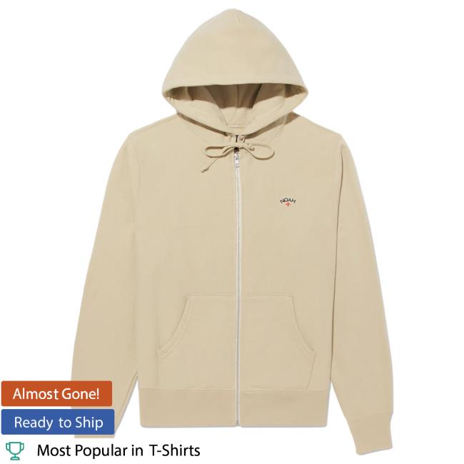 Official Noah Merch Store Lightweight Zip-Up Crewneck Stone Noah Clothing Shop Apparel