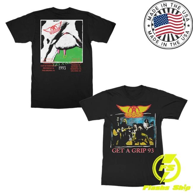 Aerosmith Official Store Get A Grip 93 New Shirt Aerosmith