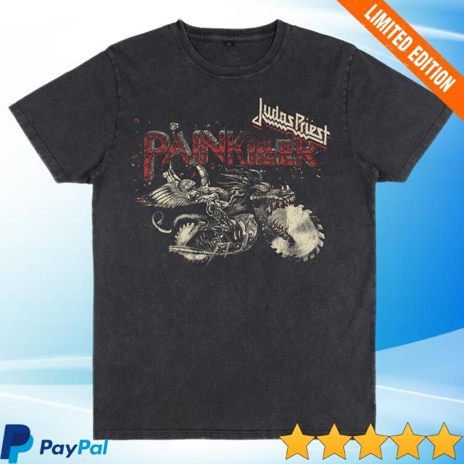 Official Judas Priest Merch Painkiller Vintage Wash Anniversary Tracklist Top Shirt