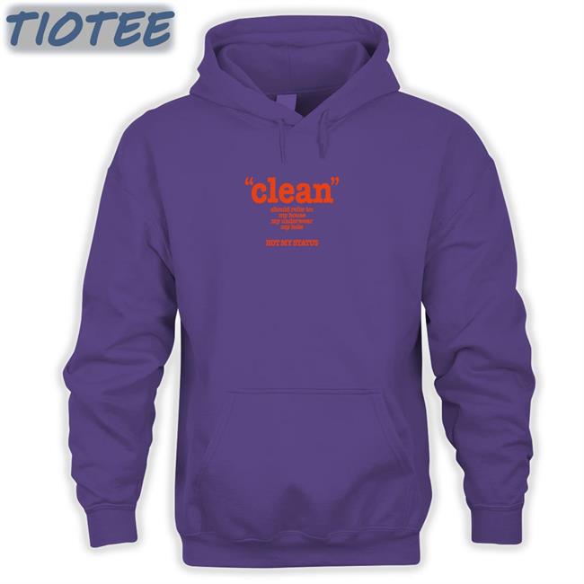 Clean Should Refer To My House My Underwear My Hole Hot My Status Shirt Black