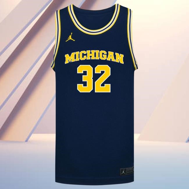 Michigan Wolverines #32 Malick Kordel Student Athlete Blue Basketball Jersey T Shirt | The M Den Official Merch Store Shop