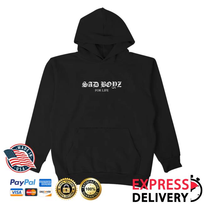 Sad Boyz Merch Las Flores Black Sweatshirt